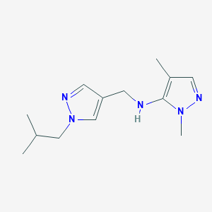 1,4-dimethyl-N-{[1-(2-methylpropyl)-1H-pyrazol-4-yl]methyl}-1H-pyrazol-5-amine