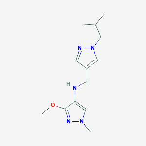 3-methoxy-1-methyl-N-{[1-(2-methylpropyl)-1H-pyrazol-4-yl]methyl}-1H-pyrazol-4-amine