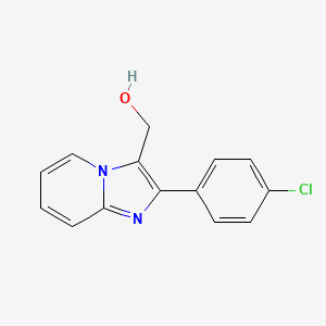 molecular formula C14H11ClN2O B11749879 (2-(4-Chlorophenyl)imidazo[1,2-a]pyridin-3-yl)methanol 