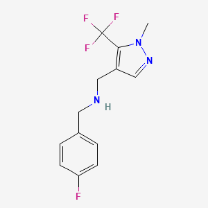 [(4-fluorophenyl)methyl]({[1-methyl-5-(trifluoromethyl)-1H-pyrazol-4-yl]methyl})amine