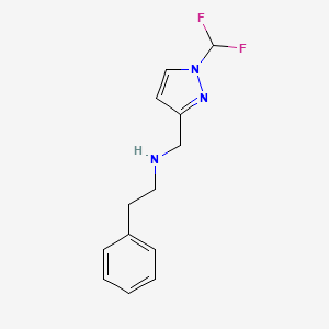 N-{[1-(difluoromethyl)-1H-pyrazol-3-yl]methyl}-2-phenylethanamine