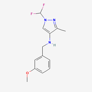 1-(difluoromethyl)-N-[(3-methoxyphenyl)methyl]-3-methyl-1H-pyrazol-4-amine