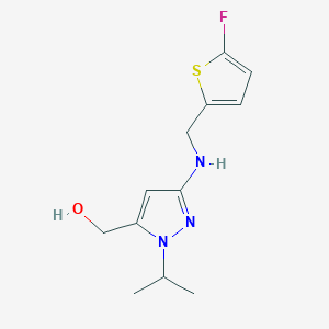 (3-{[(5-fluorothiophen-2-yl)methyl]amino}-1-(propan-2-yl)-1H-pyrazol-5-yl)methanol