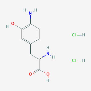 molecular formula C9H14Cl2N2O3 B11749983 (2S)-2-Amino-3-(4-amino-3-hydroxyphenyl)propanoic acid dihydrochloride 