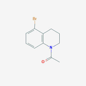 molecular formula C11H12BrNO B11749997 Ethanone, 1-(5-bromo-3,4-dihydro-1(2H)-quinolinyl)- 