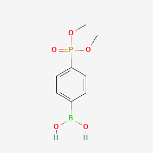 molecular formula C8H12BO5P B11750002 (4-(Dimethoxyphosphoryl)phenyl)boronic acid 