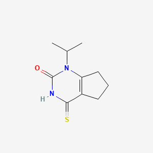 molecular formula C10H14N2OS B11750067 1-isopropyl-4-thioxo-1,3,4,5,6,7-hexahydro-2H-cyclopenta[d]pyrimidin-2-one 