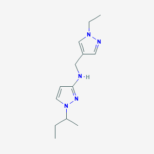 molecular formula C13H21N5 B11750090 1-(butan-2-yl)-N-[(1-ethyl-1H-pyrazol-4-yl)methyl]-1H-pyrazol-3-amine CAS No. 1856033-99-2