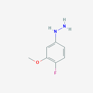 molecular formula C7H9FN2O B11750109 (4-Fluoro-3-methoxyphenyl)hydrazine 