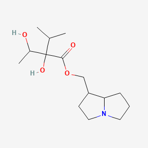 molecular formula C15H27NO4 B11750127 (hexahydro-1H-pyrrolizin-1-yl)methyl 2,3-dihydroxy-2-(propan-2-yl)butanoate 