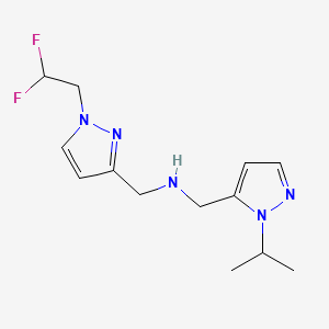 {[1-(2,2-difluoroethyl)-1H-pyrazol-3-yl]methyl}({[1-(propan-2-yl)-1H-pyrazol-5-yl]methyl})amine