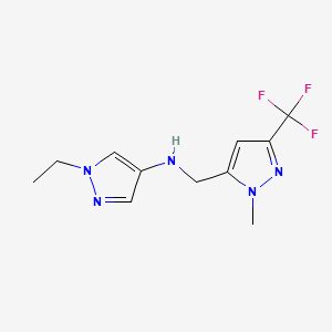 1-Ethyl-N-{[1-methyl-3-(trifluoromethyl)-1H-pyrazol-5-YL]methyl}-1H-pyrazol-4-amine