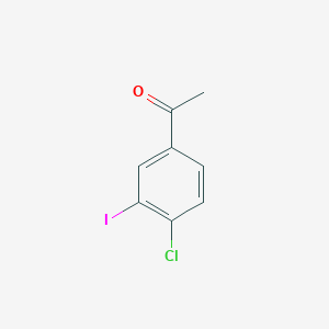 molecular formula C8H6ClIO B11750144 1-(4-Chloro-3-iodophenyl)ethanone 