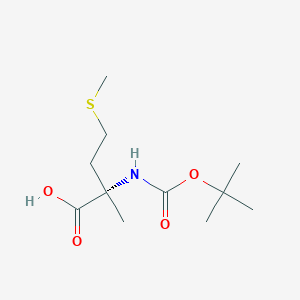 molecular formula C11H21NO4S B11750167 (2S)-2-[(Tert-butoxycarbonyl)amino]-2-methyl-4-(methylthio)butanoic acid CAS No. 1393524-22-5