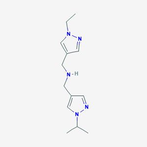 [(1-ethyl-1H-pyrazol-4-yl)methyl]({[1-(propan-2-yl)-1H-pyrazol-4-yl]methyl})amine