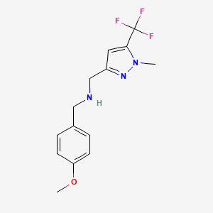 [(4-methoxyphenyl)methyl]({[1-methyl-5-(trifluoromethyl)-1H-pyrazol-3-yl]methyl})amine