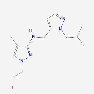 1-(2-fluoroethyl)-4-methyl-N-{[1-(2-methylpropyl)-1H-pyrazol-5-yl]methyl}-1H-pyrazol-3-amine