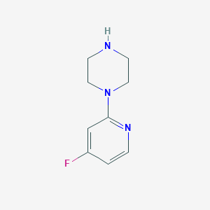 molecular formula C9H12FN3 B11750208 1-(4-Fluoropyridin-2-yl)piperazine 