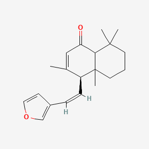 molecular formula C20H26O2 B11750212 (4S)-4-[(1Z)-2-(furan-3-yl)ethenyl]-3,4a,8,8-tetramethyl-1,4,4a,5,6,7,8,8a-octahydronaphthalen-1-one 