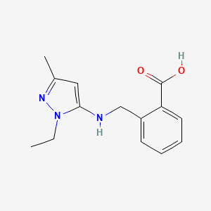 2-{[(1-ethyl-3-methyl-1H-pyrazol-5-yl)amino]methyl}benzoic acid