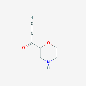 molecular formula C7H9NO2 B11750236 1-(Morpholin-2-yl)prop-2-yn-1-one 