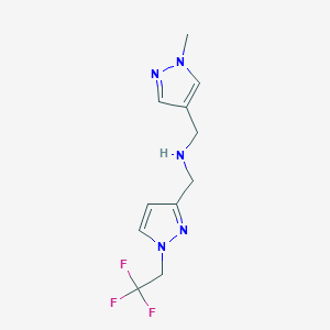 [(1-methyl-1H-pyrazol-4-yl)methyl]({[1-(2,2,2-trifluoroethyl)-1H-pyrazol-3-yl]methyl})amine