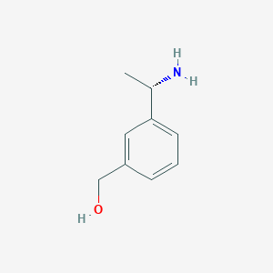 molecular formula C9H13NO B11750242 (S)-(3-(1-Aminoethyl)phenyl)methanol 