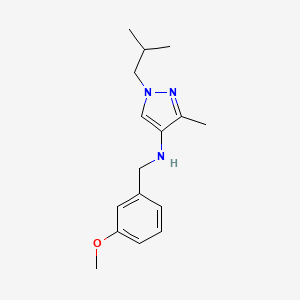 N-[(3-methoxyphenyl)methyl]-3-methyl-1-(2-methylpropyl)-1H-pyrazol-4-amine