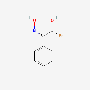 molecular formula C8H8BrNO2 B11750247 2-Bromo-2-hydroxyacetophenone oxime 