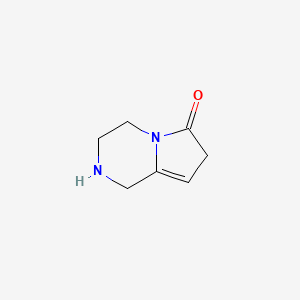 molecular formula C7H10N2O B11750251 1,2,3,4-Tetrahydropyrrolo[1,2-a]pyrazin-6(7H)-one 