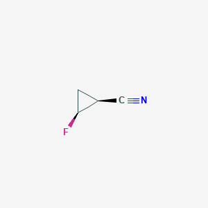 molecular formula C4H4FN B11750258 (1S,2S)-2-fluorocyclopropane-1-carbonitrile 