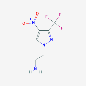 2-[4-Nitro-3-(trifluoromethyl)-1H-pyrazol-1-YL]ethanamine