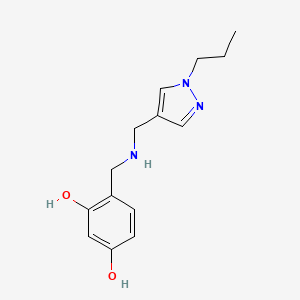 4-({[(1-propyl-1H-pyrazol-4-yl)methyl]amino}methyl)benzene-1,3-diol