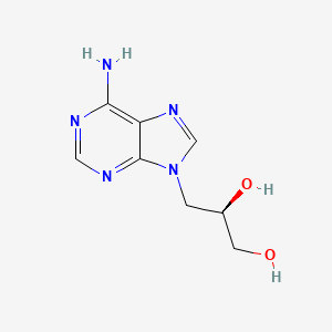 molecular formula C8H11N5O2 B11750368 1,2-Propanediol, 3-(6-amino-9H-purin-9-yl)-, (R)- CAS No. 55559-72-3