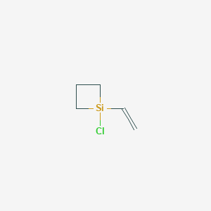 molecular formula C5H9ClSi B11750399 1-Chloro-1-ethenylsiletane 