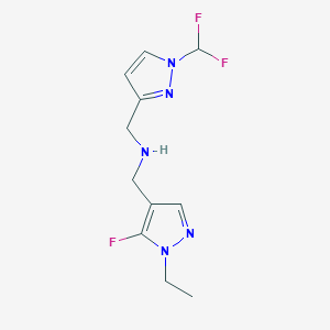 {[1-(difluoromethyl)-1H-pyrazol-3-yl]methyl}[(1-ethyl-5-fluoro-1H-pyrazol-4-yl)methyl]amine