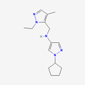 1-cyclopentyl-N-[(1-ethyl-4-methyl-1H-pyrazol-5-yl)methyl]-1H-pyrazol-4-amine