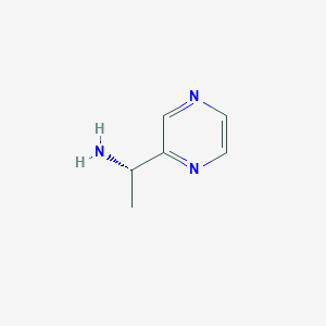 molecular formula C6H9N3 B11750478 (1S)-1-(pyrazin-2-yl)ethan-1-amine 