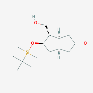 (3aS,4S,5R,6aR)-5-((tert-butyldimethylsilyl)oxy)-4-(hydroxymethyl)hexahydropentalen-2(1H)-one