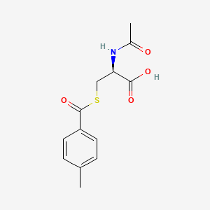 molecular formula C13H15NO4S B11750499 (2S)-2-acetamido-3-(4-methylbenzoylsulfanyl)propanoic acid 