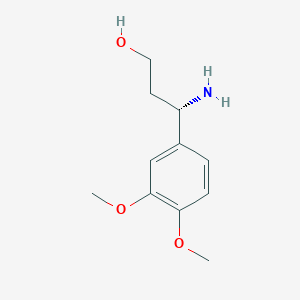 molecular formula C11H17NO3 B11750503 (3s)-3-Amino-3-(3,4-dimethoxyphenyl)propan-1-ol 