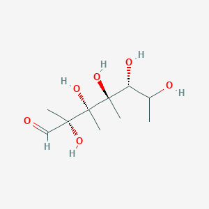 molecular formula C10H20O6 B11750510 (2R,3S,4R,5R)-2,3,4,5,6-pentahydroxy-2,3,4-trimethylheptanal 