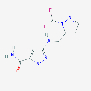 3-({[1-(difluoromethyl)-1H-pyrazol-5-yl]methyl}amino)-1-methyl-1H-pyrazole-5-carboxamide