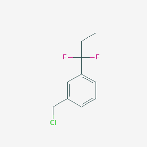 molecular formula C10H11ClF2 B11750525 1-(Chloromethyl)-3-(1,1-difluoropropyl)benzene 