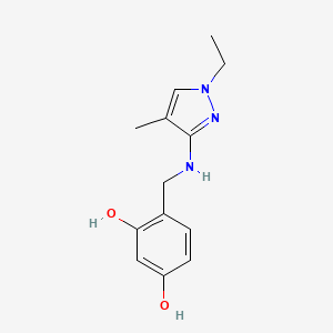 4-{[(1-ethyl-4-methyl-1H-pyrazol-3-yl)amino]methyl}benzene-1,3-diol