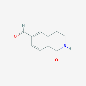 molecular formula C10H9NO2 B11750570 1-Oxo-1,2,3,4-tetrahydroisoquinoline-6-carbaldehyde CAS No. 879887-26-0