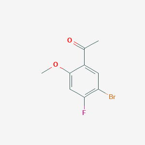 molecular formula C9H8BrFO2 B11750613 1-(5-Bromo-4-fluoro-2-methoxy-phenyl)-ethanone 