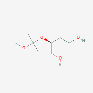 molecular formula C8H18O4 B11750637 (S)-2-(1-Methoxy-1-methylethoxy)-butanediol 