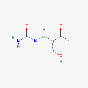 molecular formula C6H8N2O3 B11750638 (E)-1-(2-Formyl-3-oxobut-1-en-1-yl)urea CAS No. 2007930-96-1