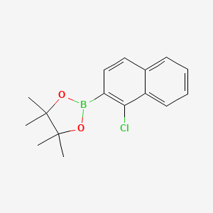 molecular formula C16H18BClO2 B11750686 2-(1-Chloronaphthalen-2-yl)-4,4,5,5-tetramethyl-1,3,2-dioxaborolane 